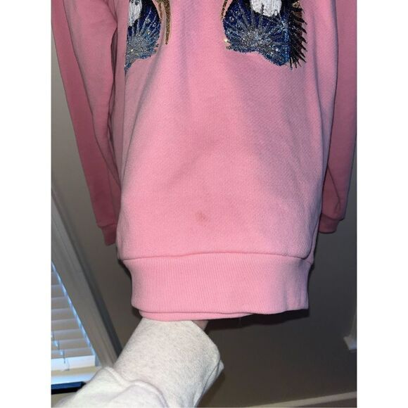 Gucci Amor Caecus Pink Crewneck Chikae Ide Medium Manga Eyes Sequin - Picture 3 of 6